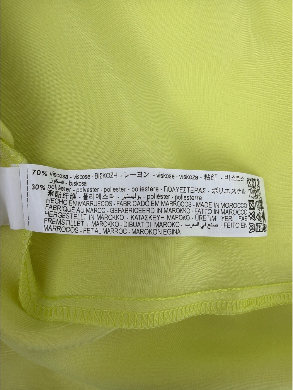 Zara Women's Size S Lime Green Satin Strappy Slip Maxi Dress Side Slit - Picture 7 of 7